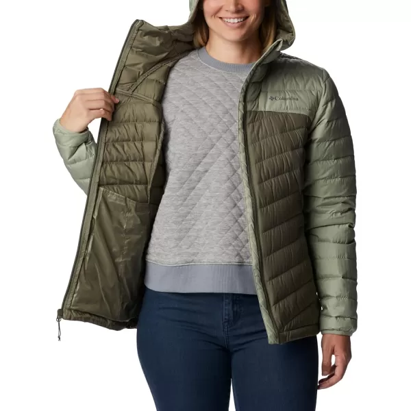 Columbia Womens Westridge Hooded Down JacketSafariStone Green