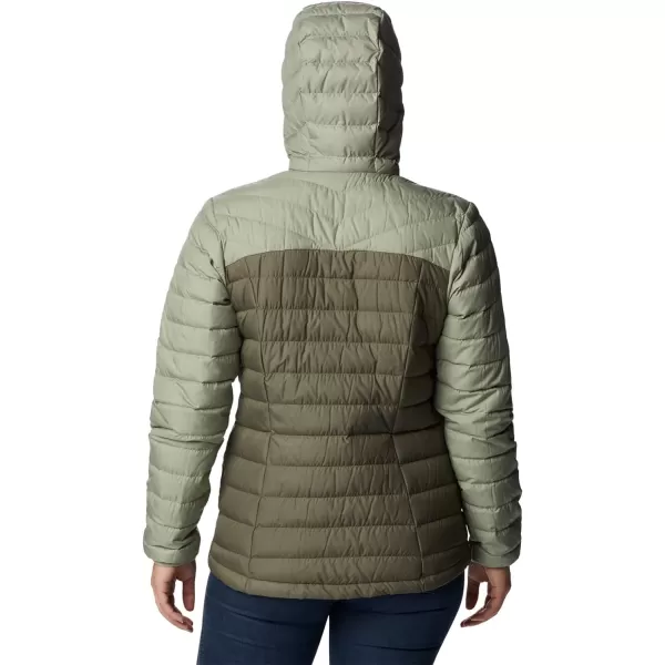 Columbia Womens Westridge Hooded Down JacketSafariStone Green