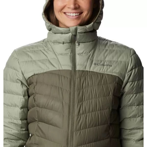 Columbia Womens Westridge Hooded Down JacketSafariStone Green