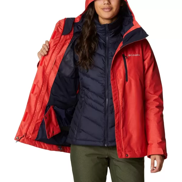 Columbia Womens Whirlibird IV Interchange Winter Jacket Waterproof amp BreathableBold Orange Crossdye