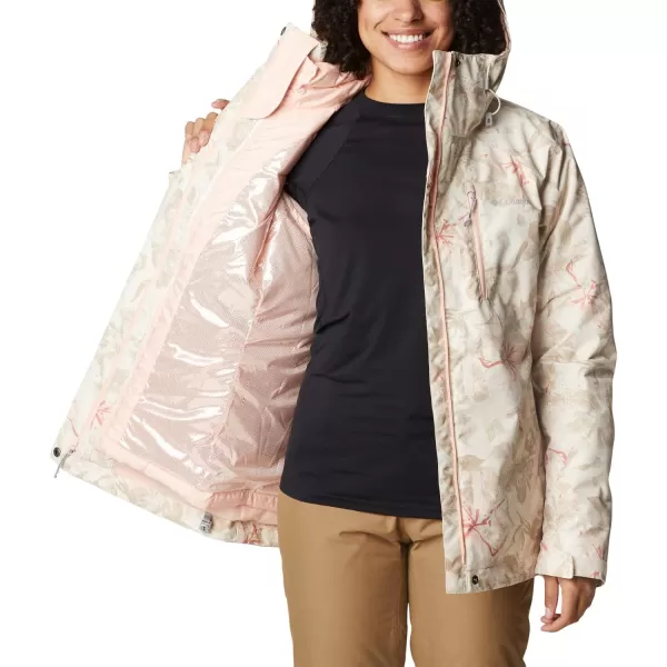 Columbia Womens Whirlibird IV Interchange Winter Jacket Waterproof amp BreathableChalk Aurelian Print