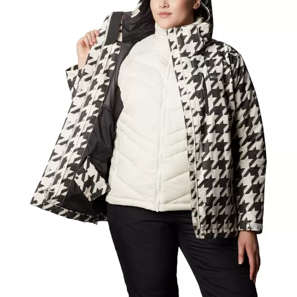 Columbia Womens Whirlibird IV Interchange Winter Jacket Waterproof amp BreathableChalk Houndstooth Print