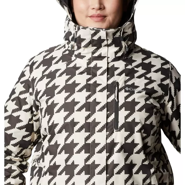 Columbia Womens Whirlibird IV Interchange Winter Jacket Waterproof amp BreathableChalk Houndstooth Print