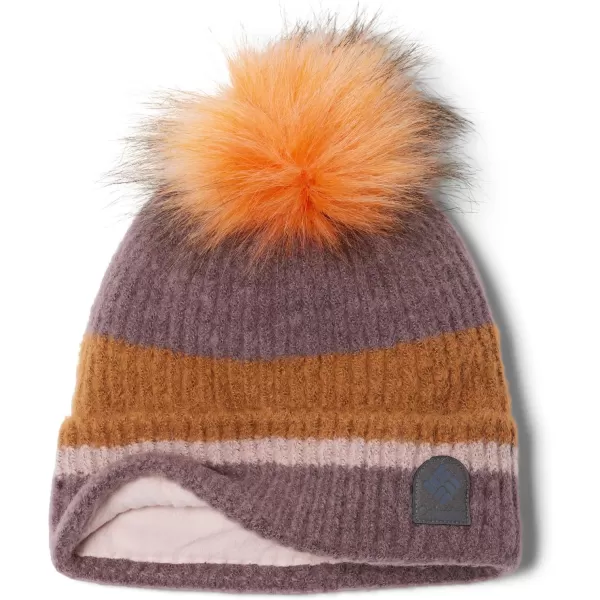 Columbia Womens Winter Blur Pom BeanieBasalt Camel Brown