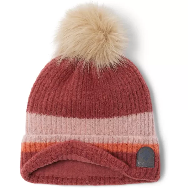 Columbia Womens Winter Blur Pom BeanieBeetroot Dusty Pink