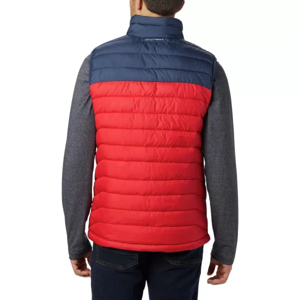 Columbia mens Powder Lite VestMountain RedCollegiate Navy