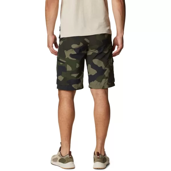 Columbia mens Silver Ridge Printed Cargo ShortStone Green Mod Camo