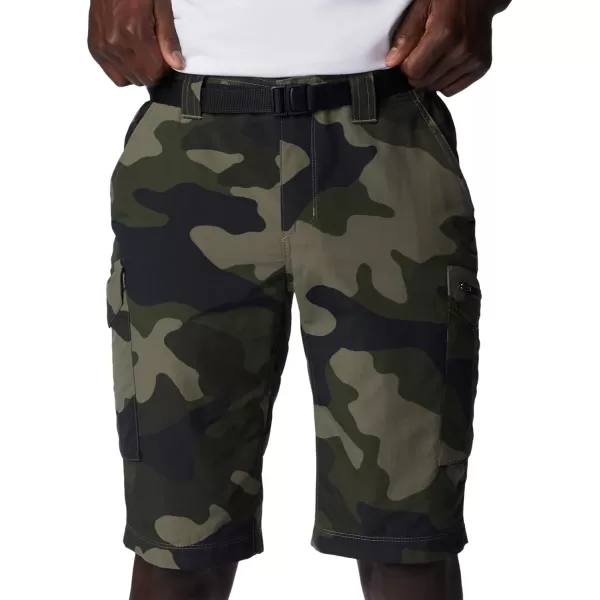 Columbia mens Silver Ridge Printed Cargo ShortStone Green Mod Camo