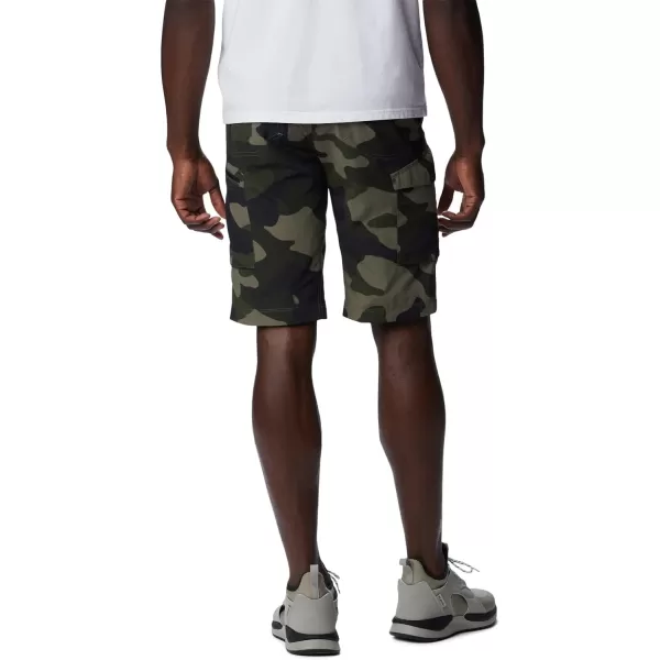 Columbia mens Silver Ridge Printed Cargo ShortStone Green Mod Camo