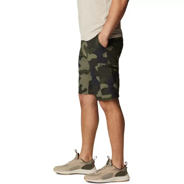 Columbia mens Silver Ridge Printed Cargo ShortStone Green Mod Camo