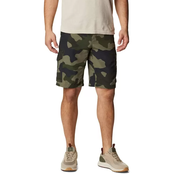 Columbia mens Silver Ridge Printed Cargo ShortStone Green Mod Camo