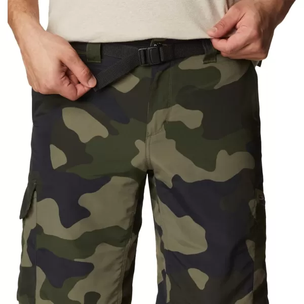 Columbia mens Silver Ridge Printed Cargo ShortStone Green Mod Camo