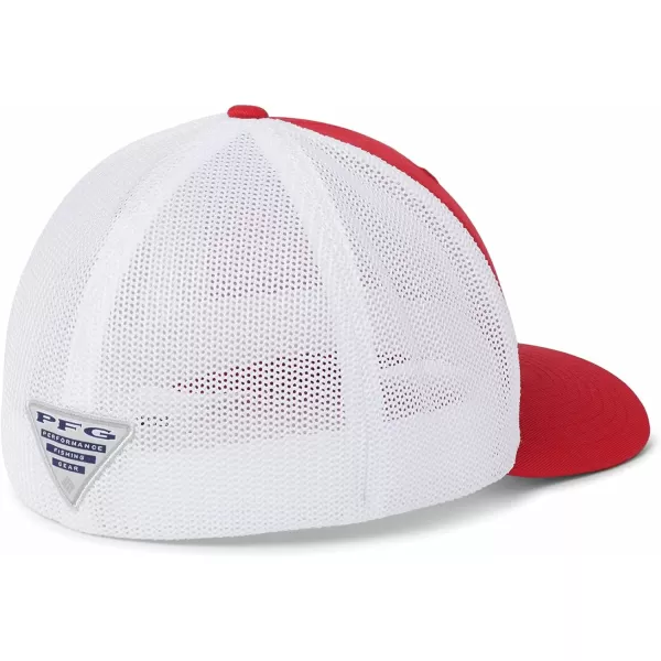 Columbia unisexadult Collegiate Pfg Mesh Ball CapNeb  Bright Red