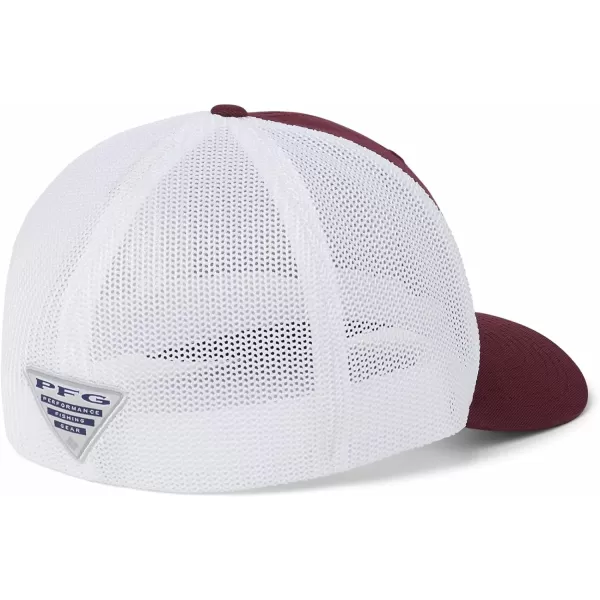 Columbia unisexadult Collegiate Pfg Mesh Ball CapTam  Deep Maroon