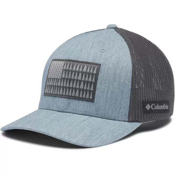 Columbia unisexadult Tree Flag Mesh Ball Cap  High CrownBluestone Heather