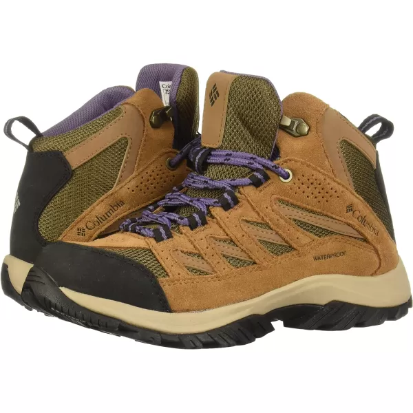 Columbia womens Crestwood Mid Waterproof Hiking BootDark Truffle Plum Purple