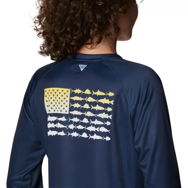 Womens Tidal Tee PFG Fish Flag LsColor