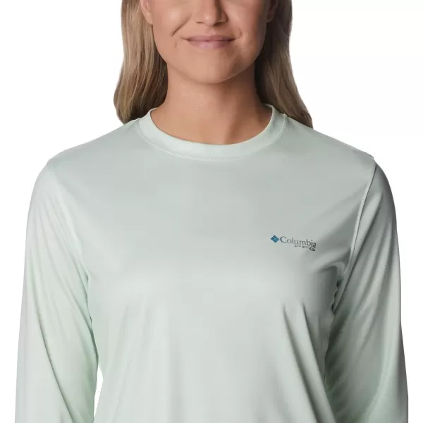 Womens Tidal Tee PFG Fish Flag LsLight LimeSafari Gradient