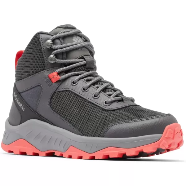 Womens Trailstorm Ascend Mid Waterproof Hiking ShoeDark Grey  Red Coral