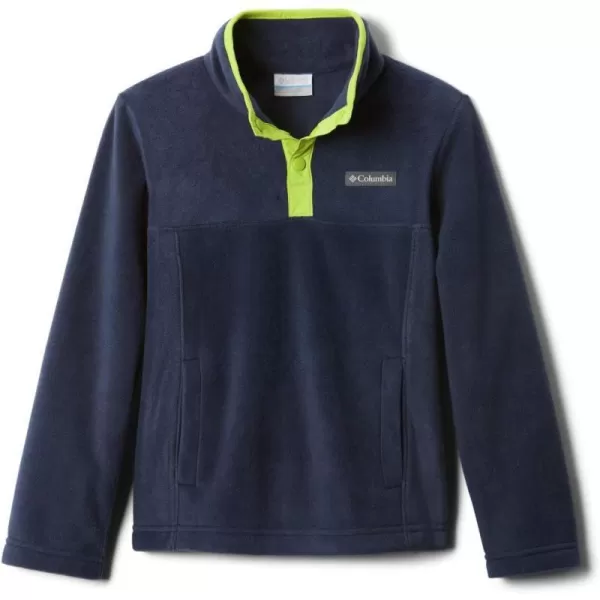 Columbia Baby Steens MTN 14 Snap Fleece PullOverCollegiate NavyBright Chartreuse