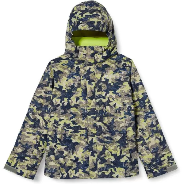 Columbia Boys Bugaboo II Fleece Interchange JacketBright Chartreuse Camo Print