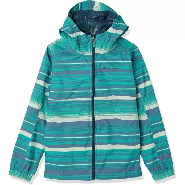 Columbia Boys Glennaker Springs JacketBright Aqua Horizons Stripe