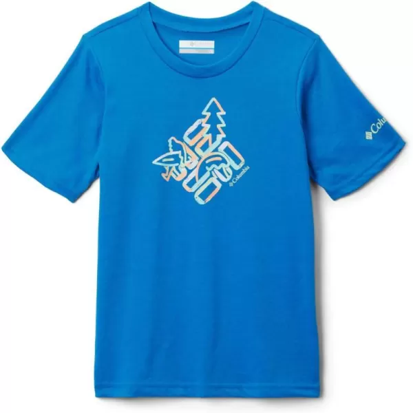 Columbia Boys La Poudre Pass Short Sleeve TeeBright IndigoCamptastic