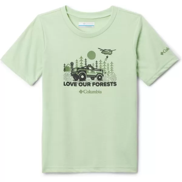 Columbia Boys La Poudre Pass Short Sleeve TeeSage LeafForever Forests