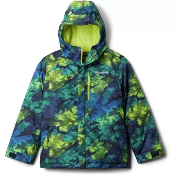 Columbia Boys Lightning Lift JacketBright Chartreuse Brushed Camo Print