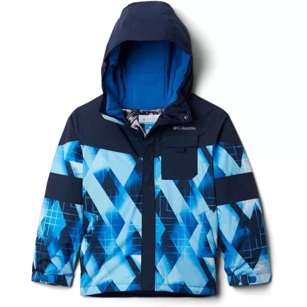 Columbia Boys Mighty Mogul Ii JacketBright Indigo Geo MountainCollegiate Navy