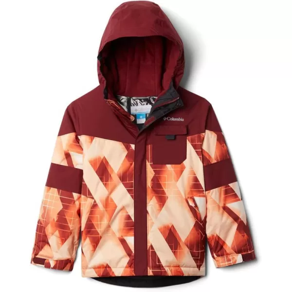 Columbia Boys Mighty Mogul Ii JacketTangy Orange Geo MountainRed Jasper