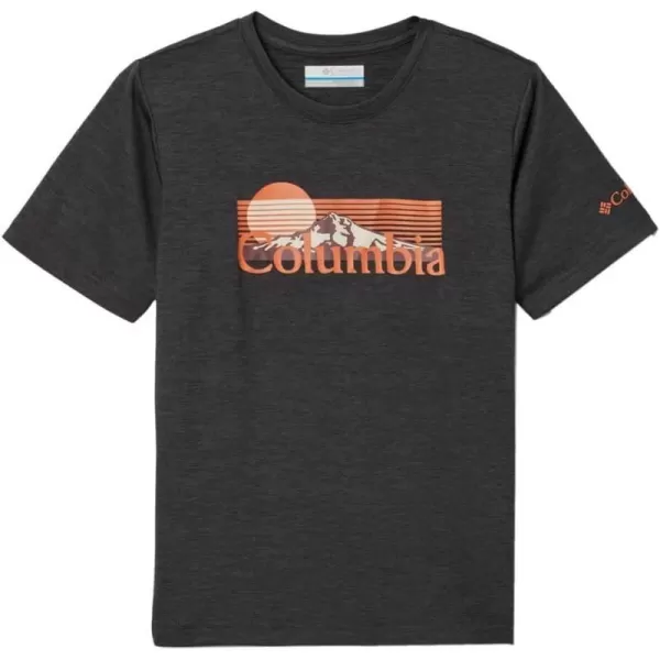 Columbia Boys Mount Echo Short Sleeve Graphic ShirtShark HeatherInverted Moonrise Graphic