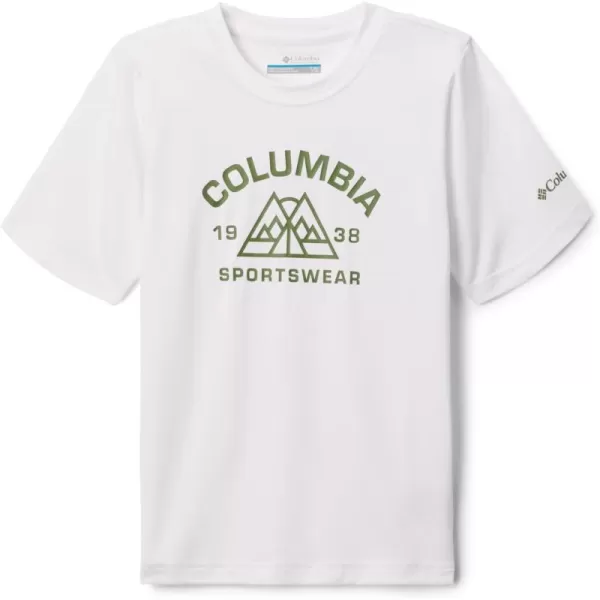 Columbia Boys Mount Echo Short Sleeve Graphic ShirtWhitePeaked Badge