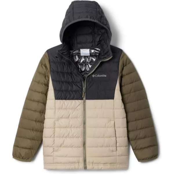 Columbia Boys Powder Lite Hooded JacketAncient FossilSharkStone Green