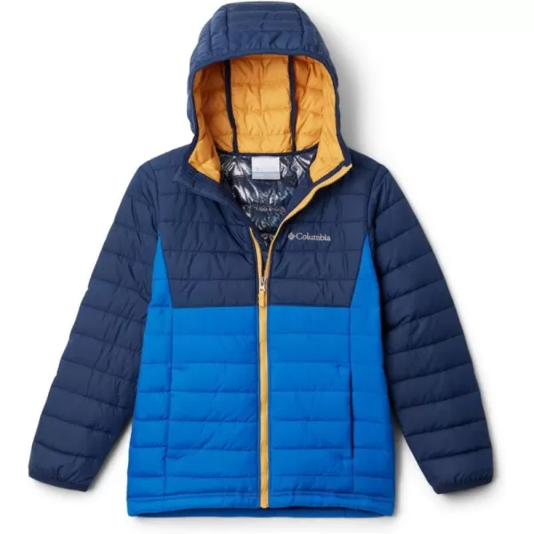 Columbia Boys Powder Lite Hooded JacketBright IndigoCollegiate Navy