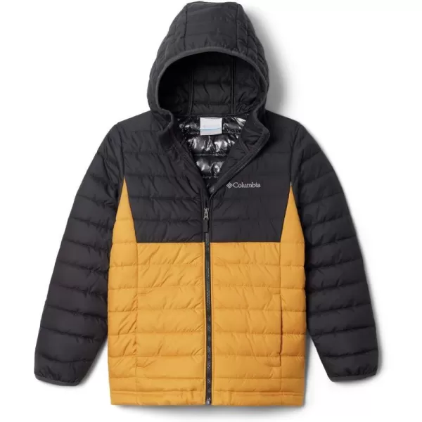 Columbia Boys Powder Lite Hooded JacketRaw HoneyShark