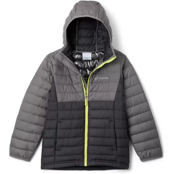 Columbia Boys Powder Lite Hooded JacketSharkCity Grey