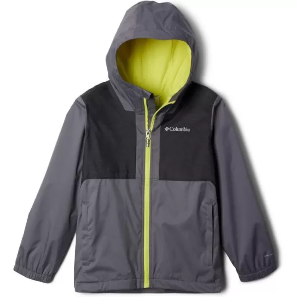 Columbia Boys Rainy Trails Fleece Lined JacketCity GreyBlack Slub