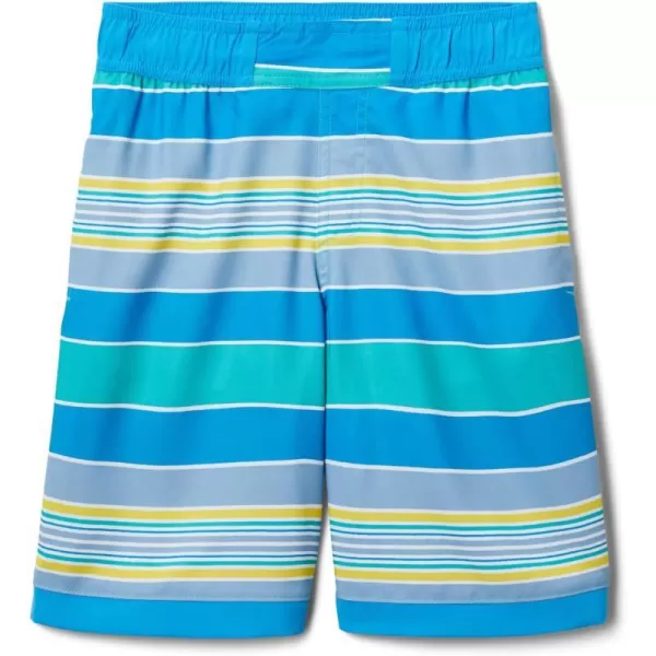 Columbia Boys Sandy Shores Boardshort MoistureWicking UV Sun ProtectionBright Aqua Danby StripeCompass Blue