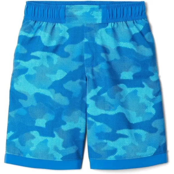 Columbia Boys Sandy Shores Boardshort MoistureWicking UV Sun ProtectionBright Indigo Spotted Camo