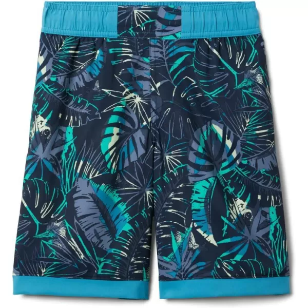 Columbia Boys Sandy Shores Boardshort MoistureWicking UV Sun ProtectionCollegiate Navy King Palms