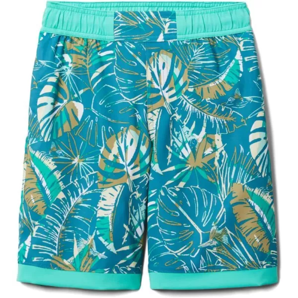 Columbia Boys Sandy Shores Boardshort MoistureWicking UV Sun ProtectionDeep Marine King Palms