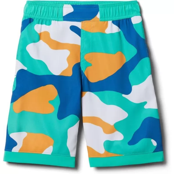 Columbia Boys Sandy Shores Boardshort MoistureWicking UV Sun ProtectionElectric Turquoise Mod Camo