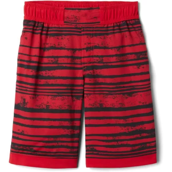 Columbia Boys Sandy Shores Boardshort MoistureWicking UV Sun ProtectionMountain Red Texture Stripe