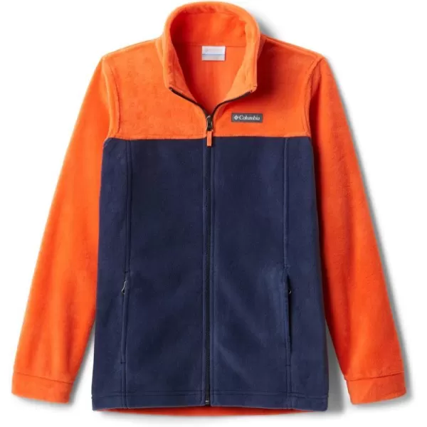 Columbia Boys Steens Mountain Ii FleeceCollegiate Navy  Tangy Orange