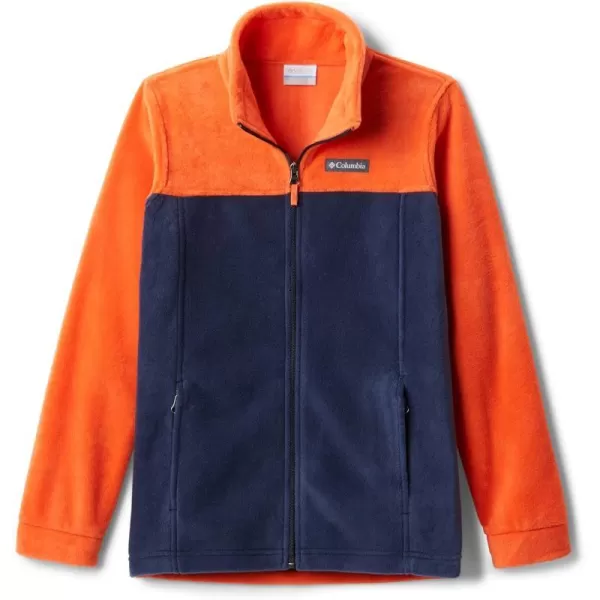 Columbia Boys Steens Mt Ii FleeceCollegiate Navy Tangy Orange