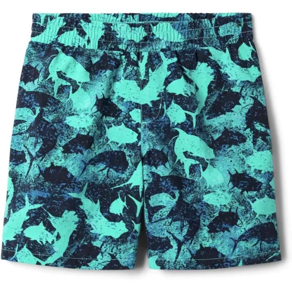 Columbia Boys Super Backcast ShortBright Aqua Inside Out Camo