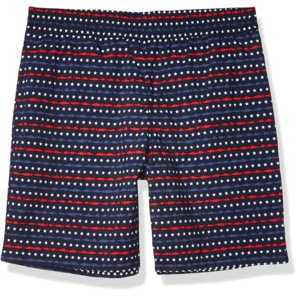 Collegiate Navy Merica Fish Stripe