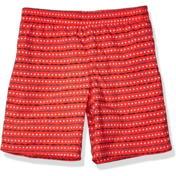 Columbia Boys Super Backcast ShortRed Spark Merica Fish Stripe