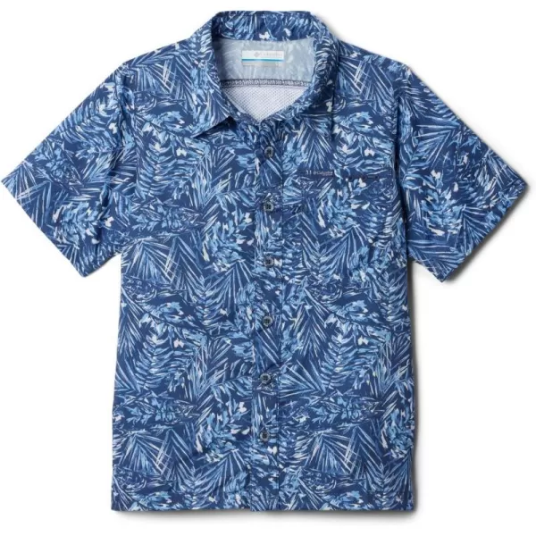 Columbia Boys Super Slack Tide Short Sleeve Camp ShirNocturnal Tunado